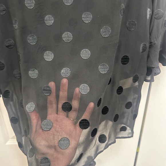 Sheer silk polka dot Kate spade top - Picture 5 of 7